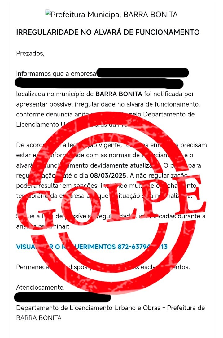 GOLPE DO ALVARÁ IRREGULAR: FIQUE ATENTO!