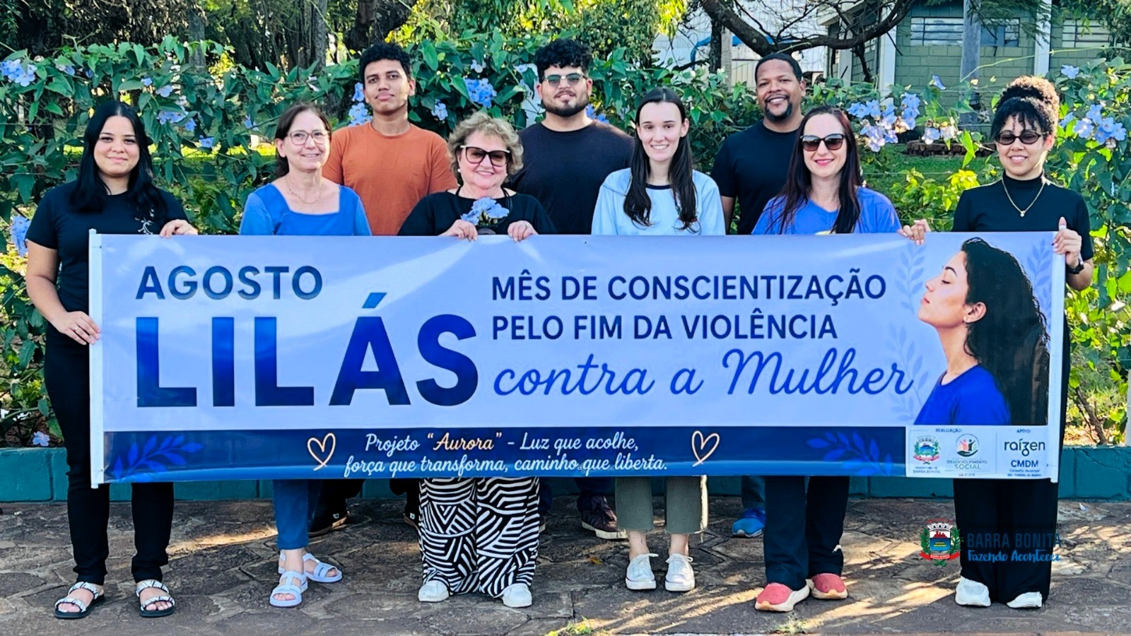 AGOSTO LILÁS GANHA AS RUAS DE BARRA BONITA