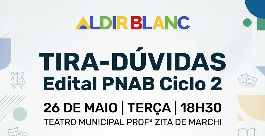 ATENÇÃO, ARTISTAS E AGENTES CULTURAIS DE BARRA BONITA!