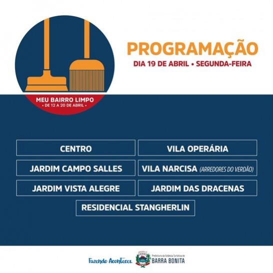 PROGRAMAÇÃO CAMPANHA “BAIRRO LIMPO” PARA LIMPAR QUINTAIS E TERRENOS