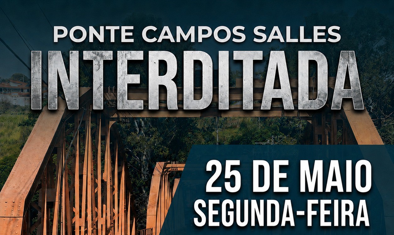 PONTE CAMPOS SALLES SERÁ INTERDITADA PARA LIMPEZA E AVALIAÇÃO TÉCNICA DA ESTRUTURA