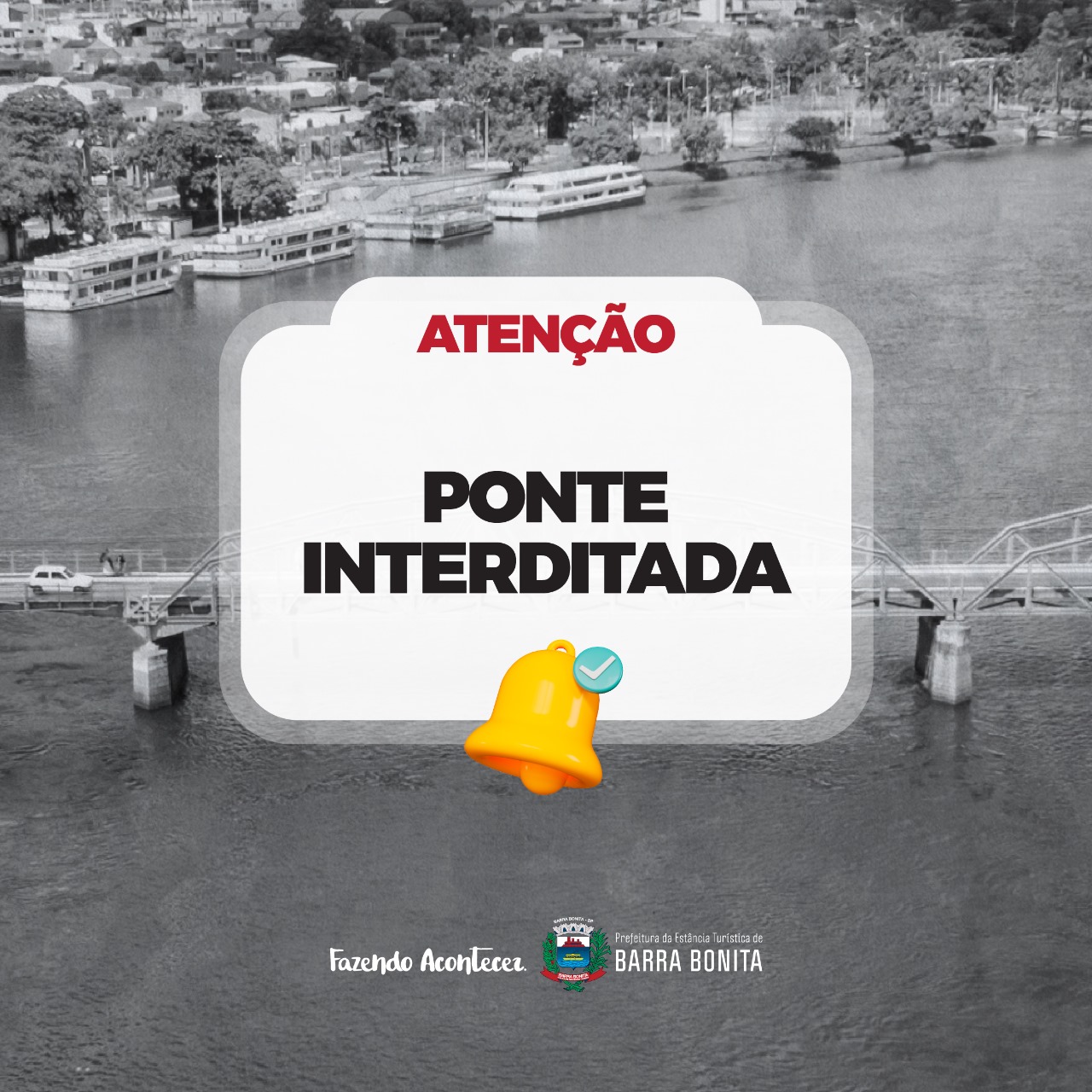 INTERDIÇÃO DA PONTE CAMPOS SALLES NESTA QUINTA-FEIRA, 13/6