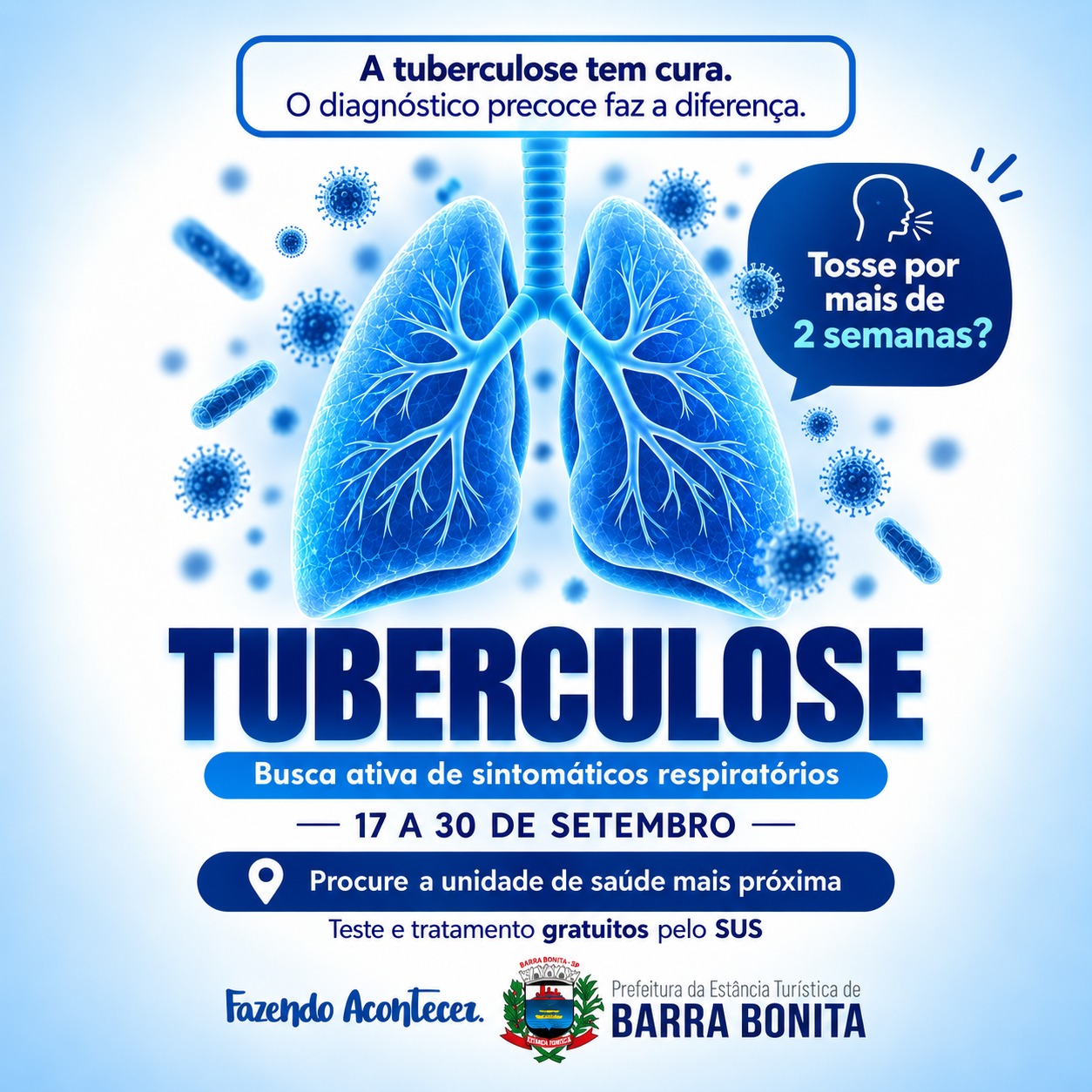 ATENÇÃO AOS SINAIS: BARRA BONITA INTENSIFICA A BUSCA ATIVA DE CASOS DE TUBERCULOSE
