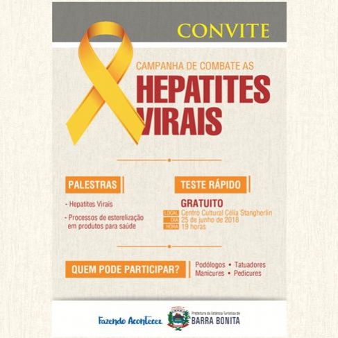 SAÚDE REALIZA CAMPANHA DE PREVENÇÃO DAS HEPATITES VIRAIS
