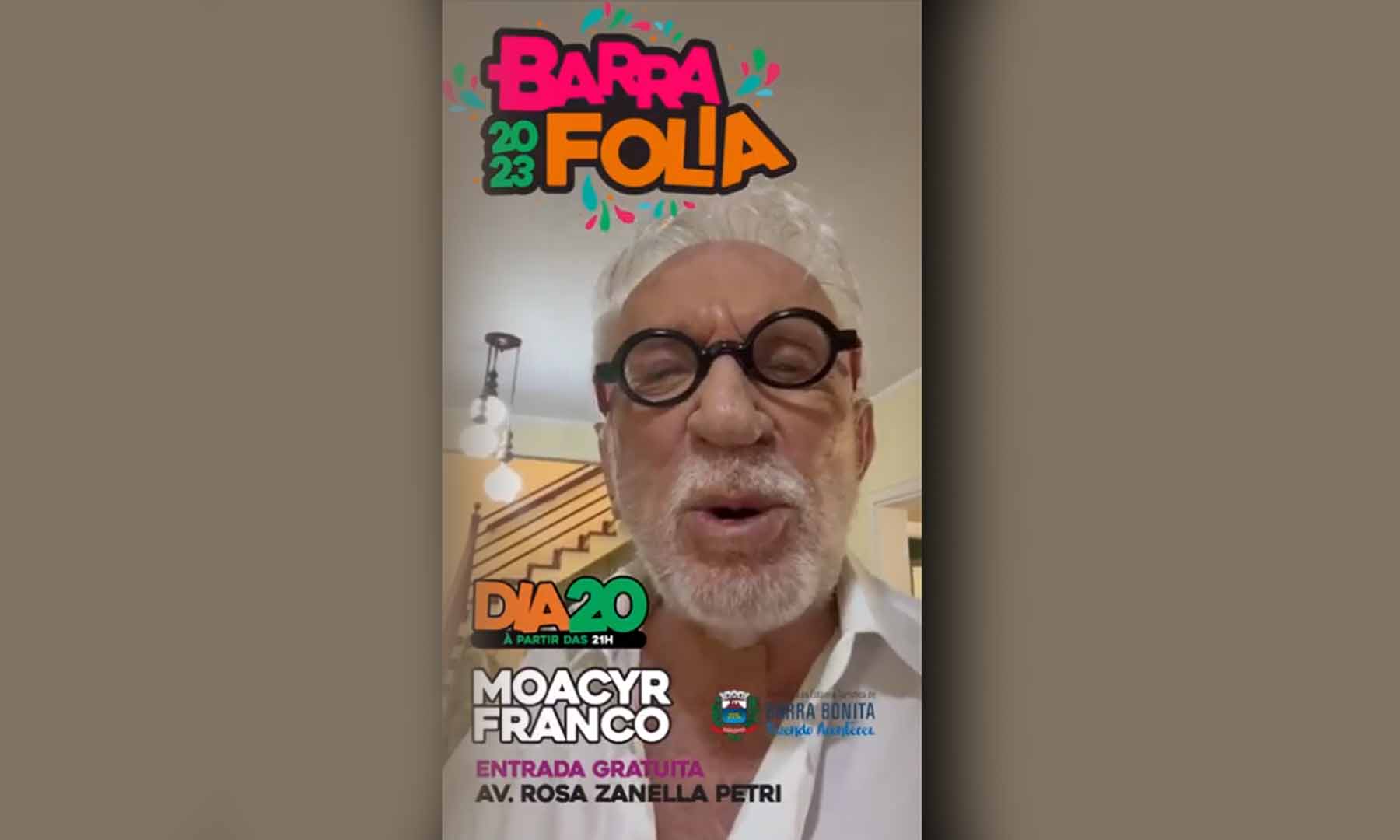 "Moacyr Franco faz a festa no Barra Folia 2023!"