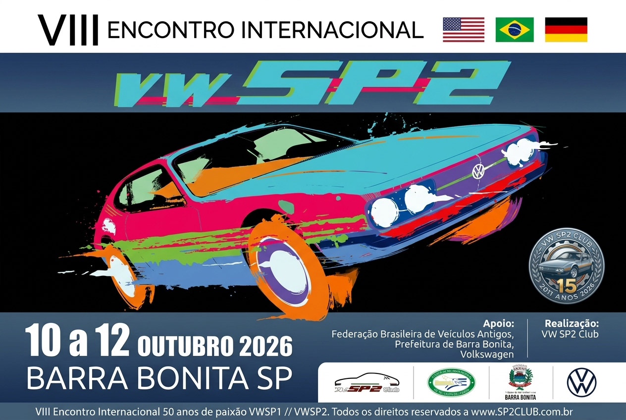 BARRA BONITA RECEBE O "VIII ENCONTRO INTERNACIONAL DO VW SP2" NESTE FIM DE SEMANA