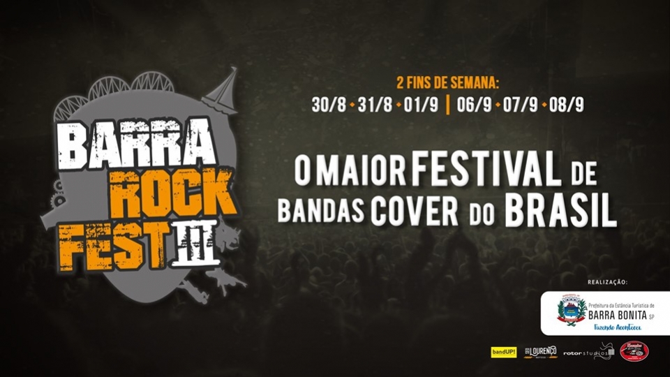 DIVULGADA A PROGRAMAÇÃO DO BARRA ROCK FEST III, O MAIOR EVENTO DE BANDAS COVER DO BRASIL!